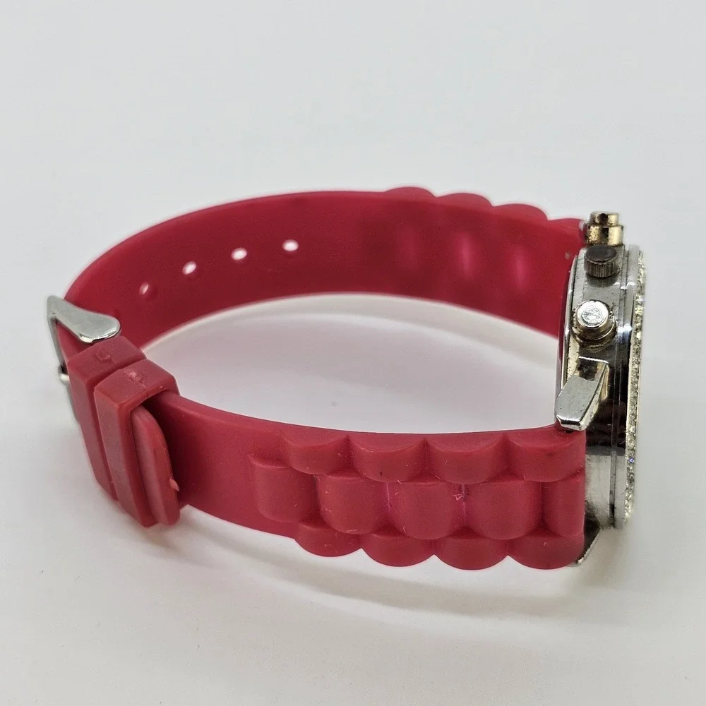 Women's Analog Watch 36MM Gray Dial Multicolor Plastic Bands NEW Battery